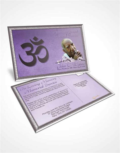 Hindu Funeral Card Template PDF