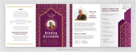 Hindu Funeral Card Template Vector