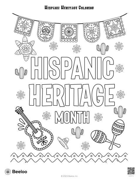 Hispanic Music and Dance Coloring Pages