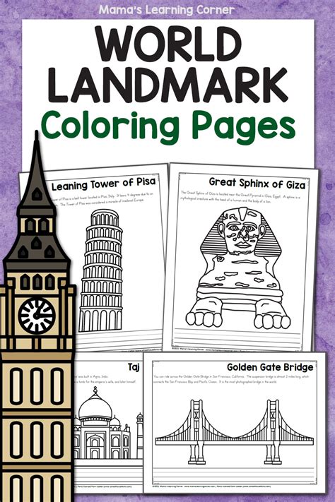 Hispanic Landmarks and Monuments Coloring Pages