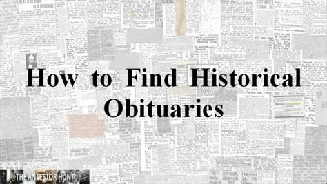 Historical Significance of Obituaries