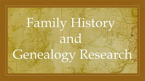 Historical and Genealogical Research