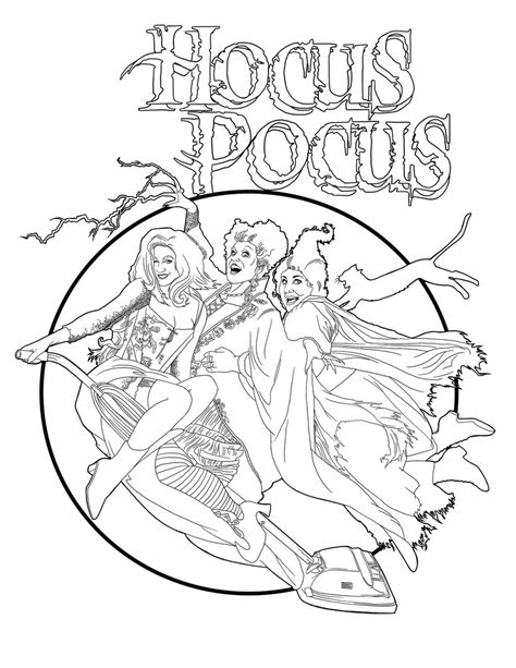 Hocus Pocus Coloring Pages Gallery Image 3