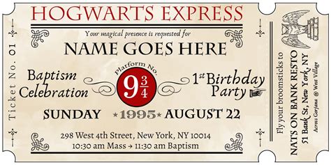 Hogwarts Express Invitation