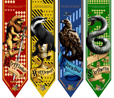 Hogwarts House Flags Printable Design