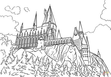 Hogwarts castle coloring page