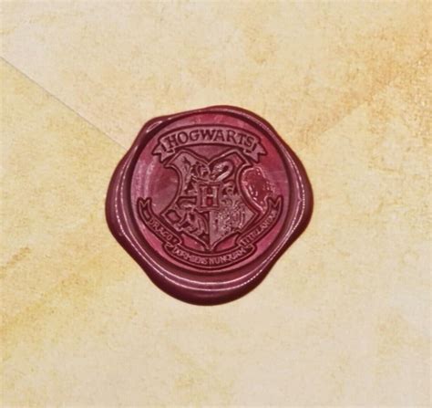 A Hogwarts letter with a wax seal