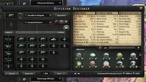 Hoi4 Cavalry Template Optimization