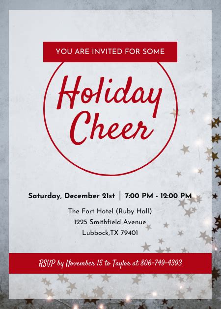 Holiday Cheer Invitation Template