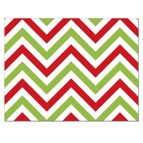 Holiday Chevrons Place Card Template