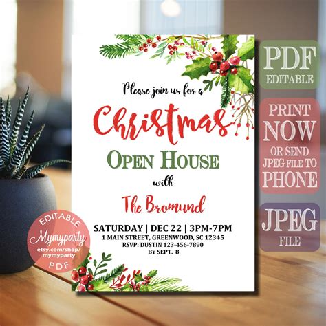 Holiday Open House Invitation