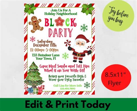 Holiday Party Invitation Template