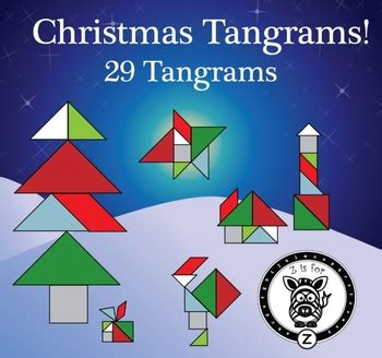 Holiday-themed tangram