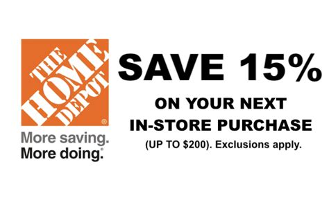 Home Depot Coupon Code Discount