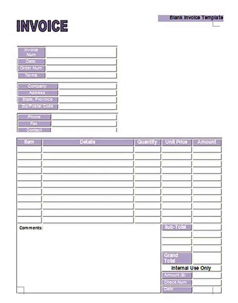 Home Depot Invoice Template in Google Docs