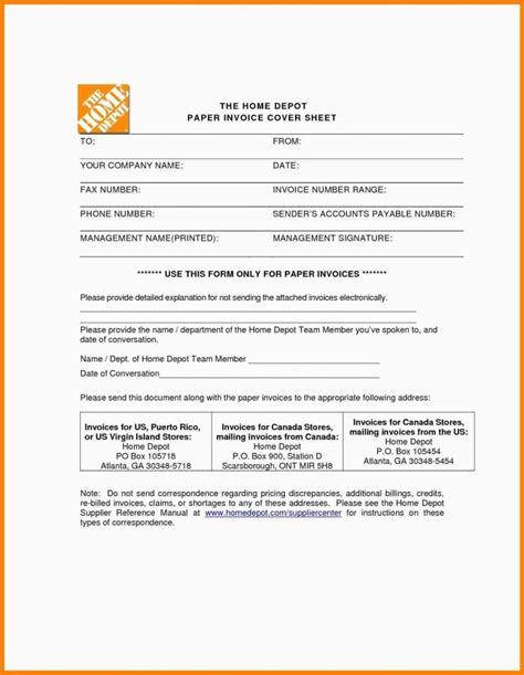 Home Depot Receipt Template Advantages