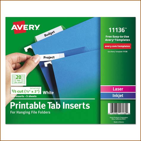 Home Office Tab Inserts