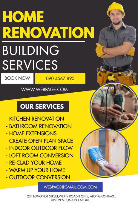 Home Renovation Flyer Template Design And Ideas