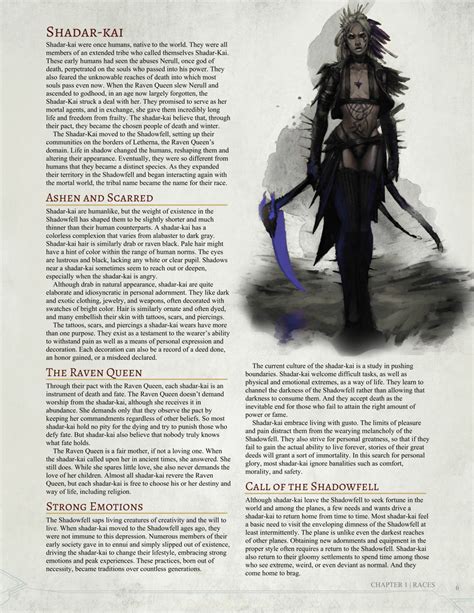 A homebrew race with a unique appearance