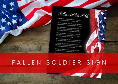 Honor Fallen Soldiers With A Poem Table Printable