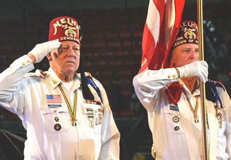 A memorial service for a Shriner