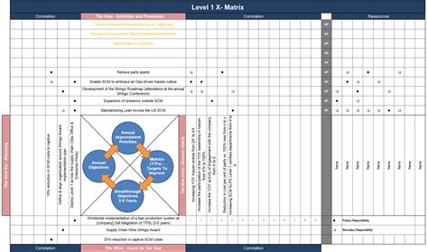 Hoshin Kanri Matrix Excel