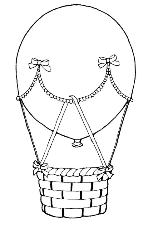 Hot Air Balloon Basket Template 2