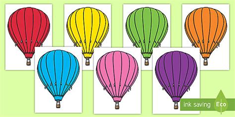 Minimalist Hot Air Balloon Template