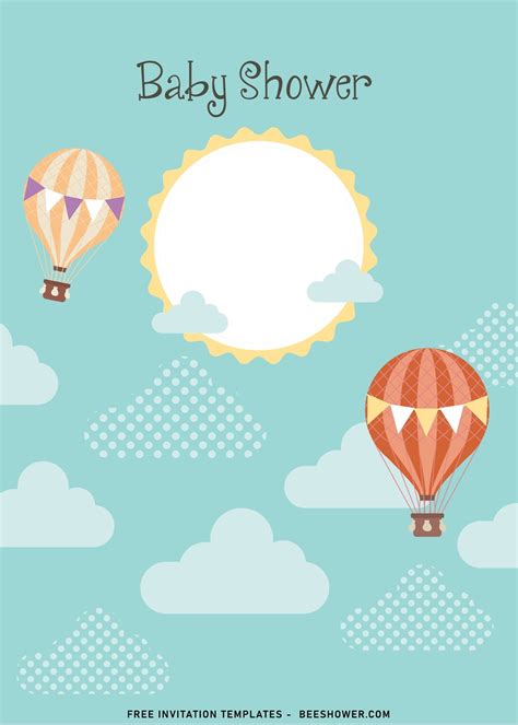 Hot Air Balloon Template with Textures