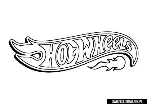 Hot Wheels Logo Coloring Page