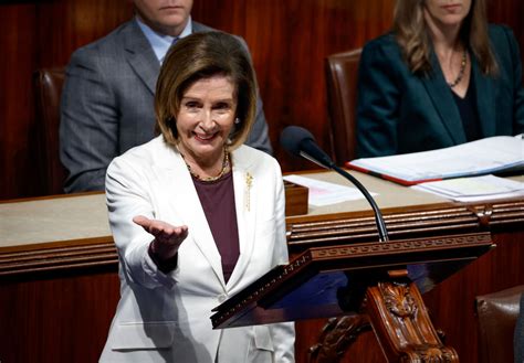 House Speaker Nancy Pelosi speaking to the press