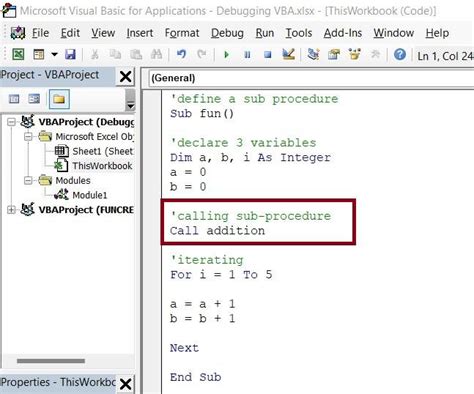 How to Debug VBA Code