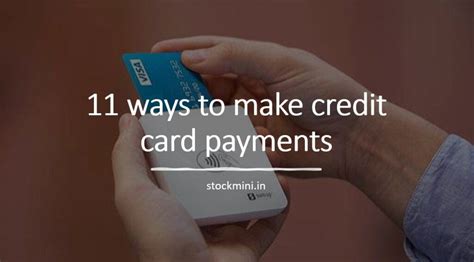 How to Make Credit Card Payments