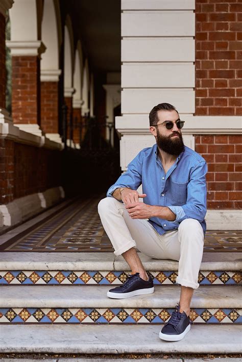 How to Style Navy Blue Sneakers