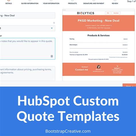 Customizing quote templates in HubSpot