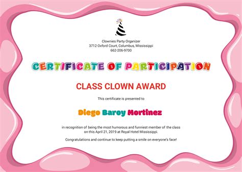 Humorous Award Certificates Download