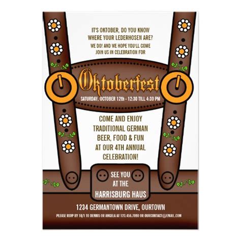 Humorous Oktoberfest Invitation