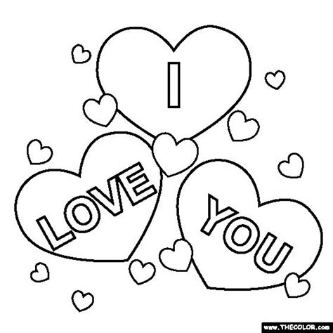 A butterfly-shaped coloring page with the words I Love You written above it