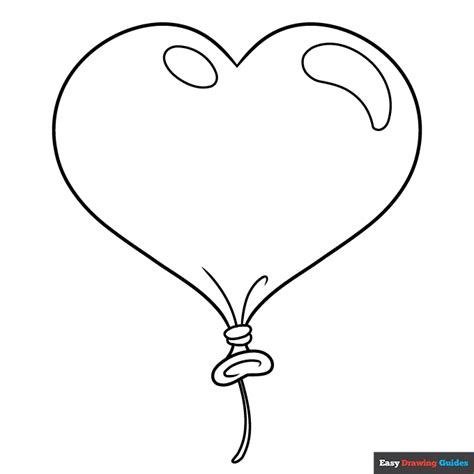 A coloring page featuring a heart-shaped balloon with the words I Love You written above it