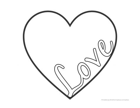 A heart-shaped coloring page with the words I Love You written above it