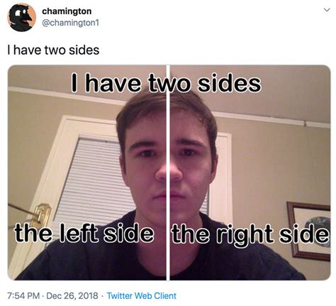 I Have 2 Sides Meme