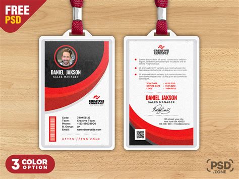 ID Card Template PSD