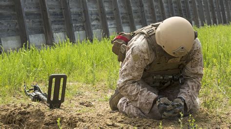 IED disposal specialist at work