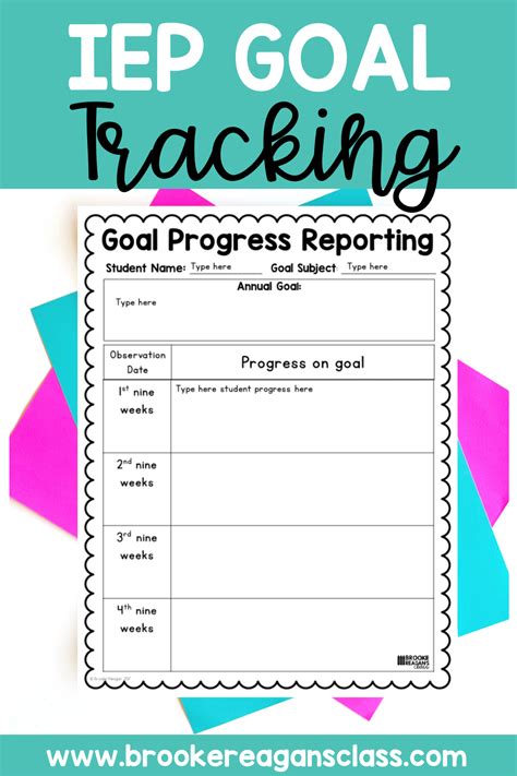 IEP Goal Progress Monitoring Template 10