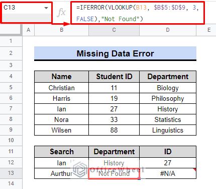 Common Issues and Solutions for IFERROR and VLOOKUP