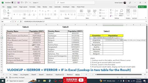 Using IFERROR with VLOOKUP Across Multiple Tables