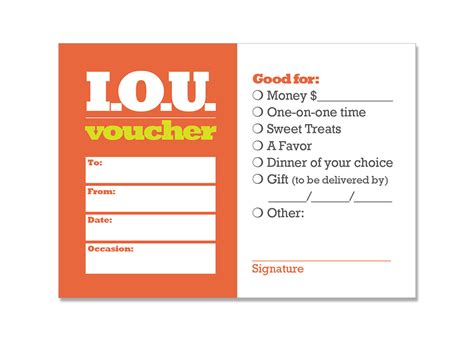 IOU Coupon Design