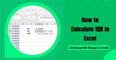 Using QUARTILE Function in Excel