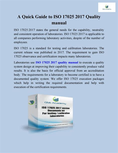 ISO 17025 Quality Manual Template Guide