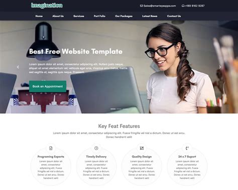 IT Company Website Templates Example 7